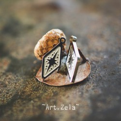Petits pendentifs losanges argentés 15x6mm X2 Acier inoxydable gravé