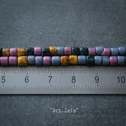 Rocaille multicolore 6/0 (4mm) Mélange de Perles Verre Tchèque Picasso