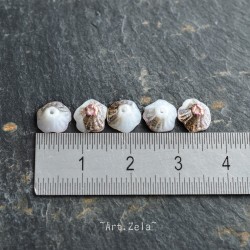 Clochettes gris clair 7x5mm X30 Perles verre tchèque