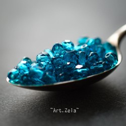 Facettes bleu pétrole 4mm X50 Perles verre tchèque premium