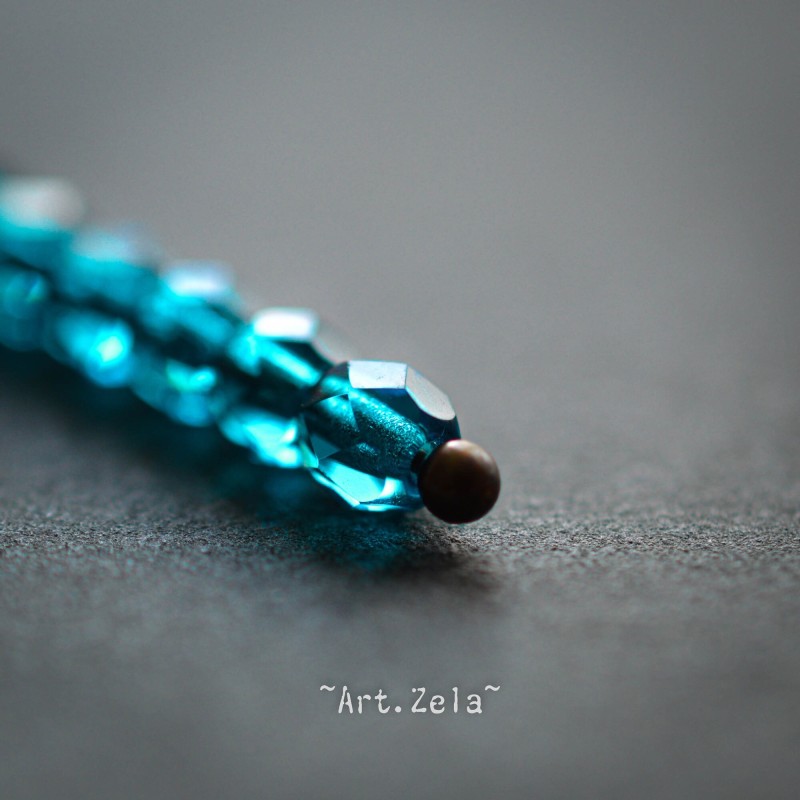 Facettes bleu pétrole 4mm X50 Perles verre tchèque premium