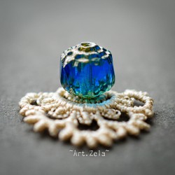 Cathédrales bleu saphir 8mm X6 Perles Verre Tchèque Premium