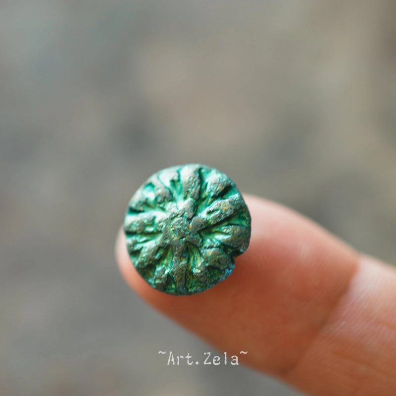 Dahlias bleu paon 14mm X4 Perles fleurs verre tchèque premium
