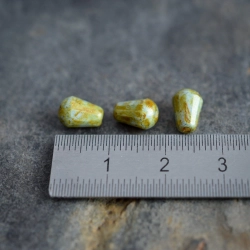 Gouttes Picasso bronze 8mm X20 Perles verre tchèque facetté