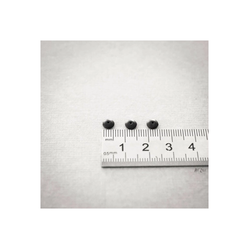Perles intercalaires vert pâle 5mm X50 Rondelles verre dépoli mat