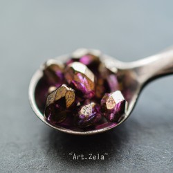 Olives facettées violet bronze 7x5mm X10 Perles verre tchèque premium