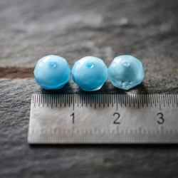 Rondelles facettées bleu ciel 8x6mm X8 Perles verre tchèque