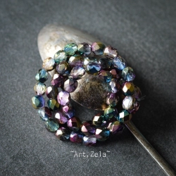 Facettes métallisées multicolores 4mm X40 Perles verre tchèque