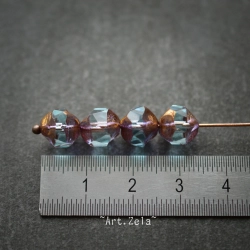 Perles baroques bleues 8mm X6 Perles verre tchèque facetté