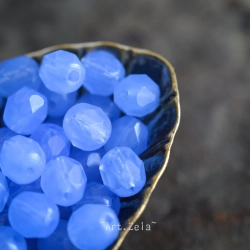 Facettes bleuet opalescent 6mm X20 Perles verre tchèque