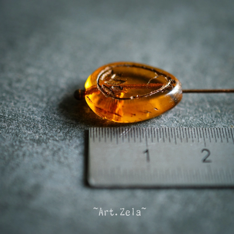 Fleurs de lotus miel bronze 18mm X2 Perles verre tchèque transparent