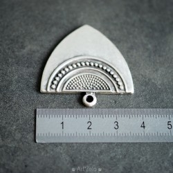 Pendentif style ethnique 35mm X1 Métal plaqué argent