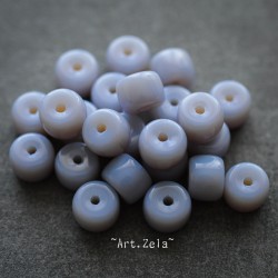 Rondelles gris brumeux opalescent 8x6mm X10 Perles artisanales