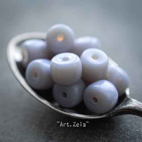 Rondelles gris brumeux opalescent 8x6mm X10 Perles artisanales