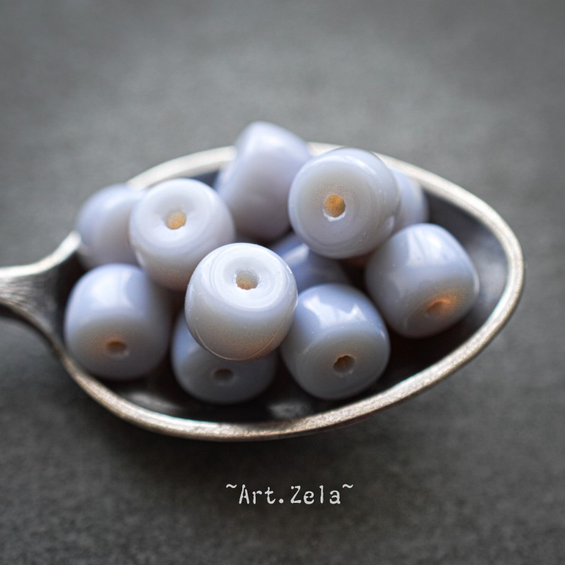 Rondelles gris brumeux opalescent 8x6mm X10 Perles artisanales