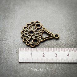 Connecteurs pour boucles d'oreilles 33mm X4 Métal ton bronze