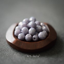 Facettes gris parme 4mm X50 Perles verre tchèque lustré