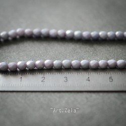 Facettes gris parme 4mm X50 Perles verre tchèque lustré