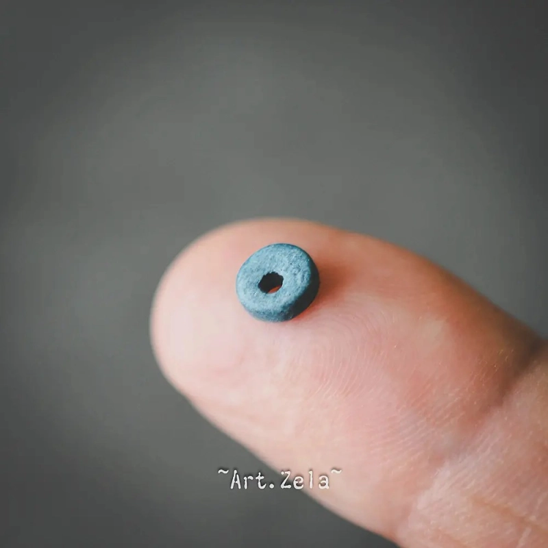 Mini-perles intercalaires bleu océan 5mm X30 Perles céramique grecque