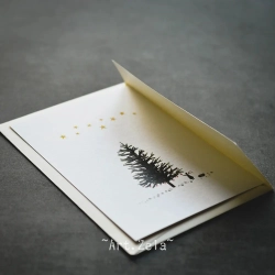 Carte postale aquarelle Sapin de Noël - Papier recyclé premium