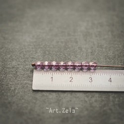 Perles facettes lilas 4mm X40 Perles verre tchèque lustré