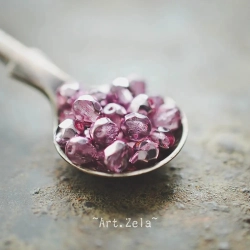 Facettes rose cristal 4mm X40 Perles verre tchèque métallisé