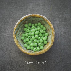 Facettes vert pomme acidulé 4mm X50 Perles verre tchèque opaque