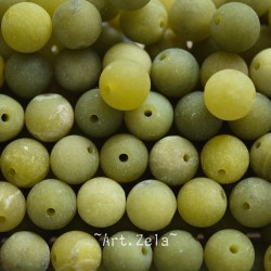 Perles rondes Jade vert naturel 8mm X20 Perles gemmes mates