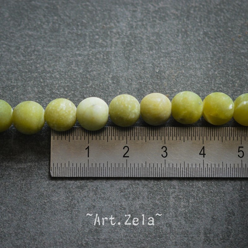 Perles rondes Jade vert naturel 8mm X20 Perles gemmes mates