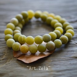 Perles rondes Jade vert naturel 8mm X20 Perles gemmes mates