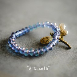 Mini rondelles bleu cuivre 5x3mm X30 Perles verre tchèque facetté