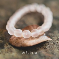Perles rondes rose pâle 6mm X20 Perles verre tchèque dépoli