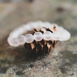 Perles rondes rose pâle 6mm X20 Perles verre tchèque dépoli