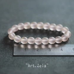 Perles rondes rose pâle 6mm X20 Perles verre tchèque dépoli