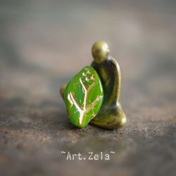 Feuilles vert pomme 12x7mm X25 Perles verre tchèque