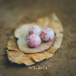 Perles rondes blanc albâtre vieux rose  8mm X15 Perles verre tchèque