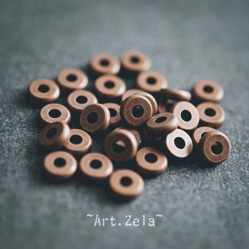 Rondelles intercalaires plates laiton cuivré 6mm X30 Perles métal