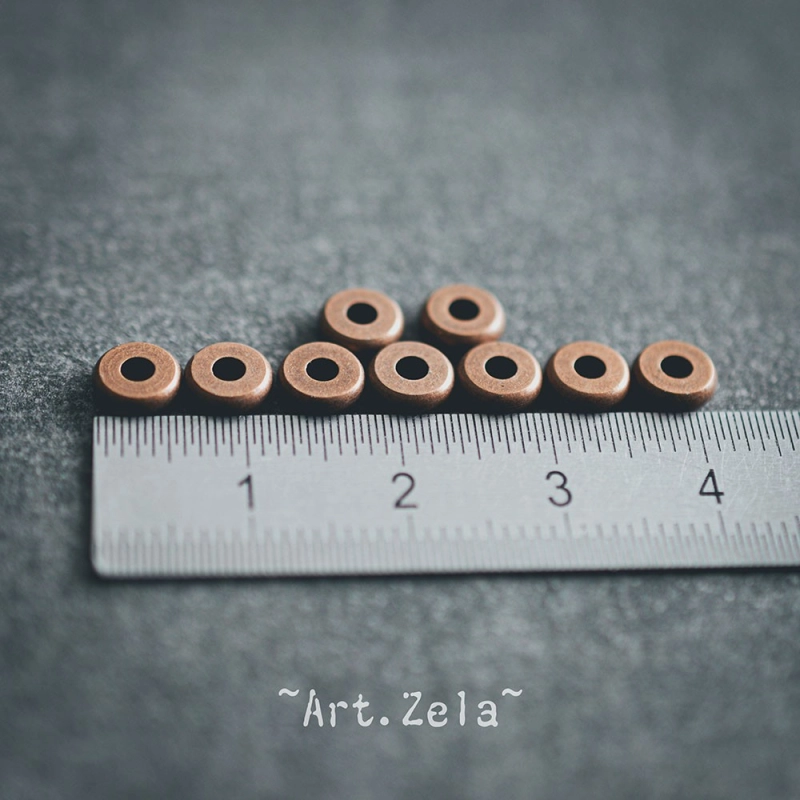 Rondelles intercalaires plates laiton cuivré 6mm X30 Perles métal