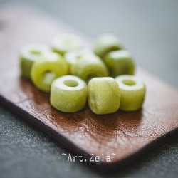Rondelles de Jade Xinyi naturel non teint 8x5~6mm X10 Perles gemmes