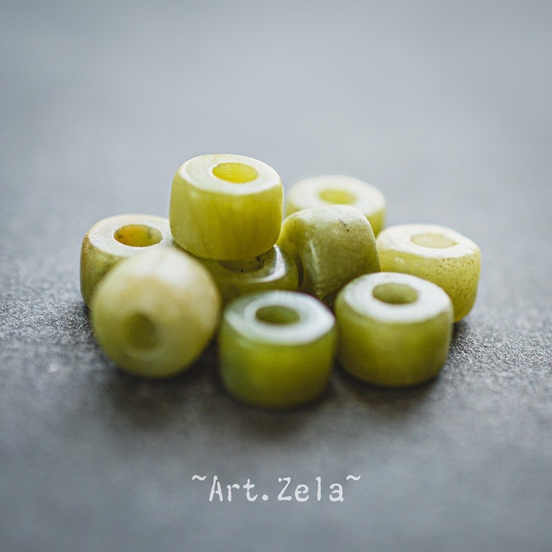 Rondelles de Jade Xinyi naturel non teint 8x5~6mm X10 Perles gemmes