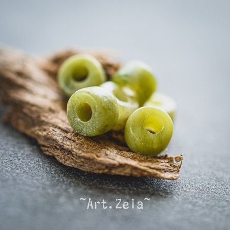Rondelles de Jade Xinyi naturel non teint 8x5~6mm X10 Perles gemmes