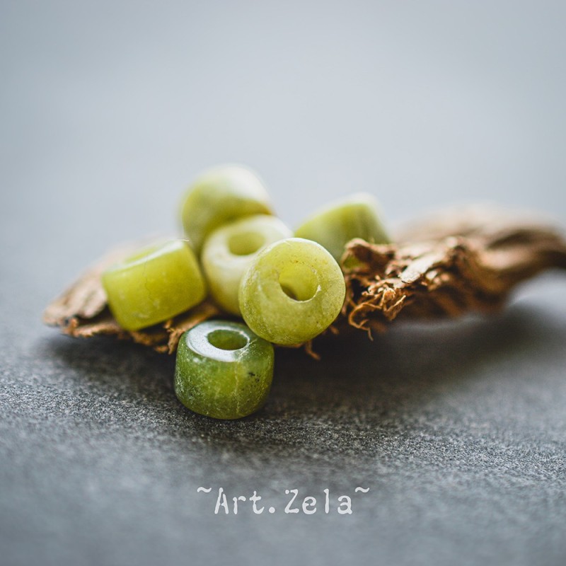 Rondelles de Jade Xinyi naturel non teint 8x5~6mm X10 Perles gemmes