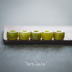 Rondelles de Jade Xinyi naturel non teint 8x5~6mm X10 Perles gemmes