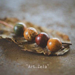 Perles Jaspe polychrome Picasso naturel 8mm X25 Perles gemmes